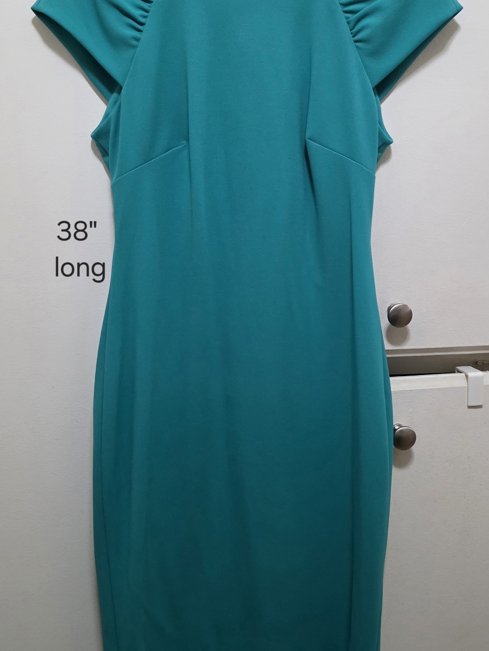 Calvin Klein Teal Midi Sheath Dress